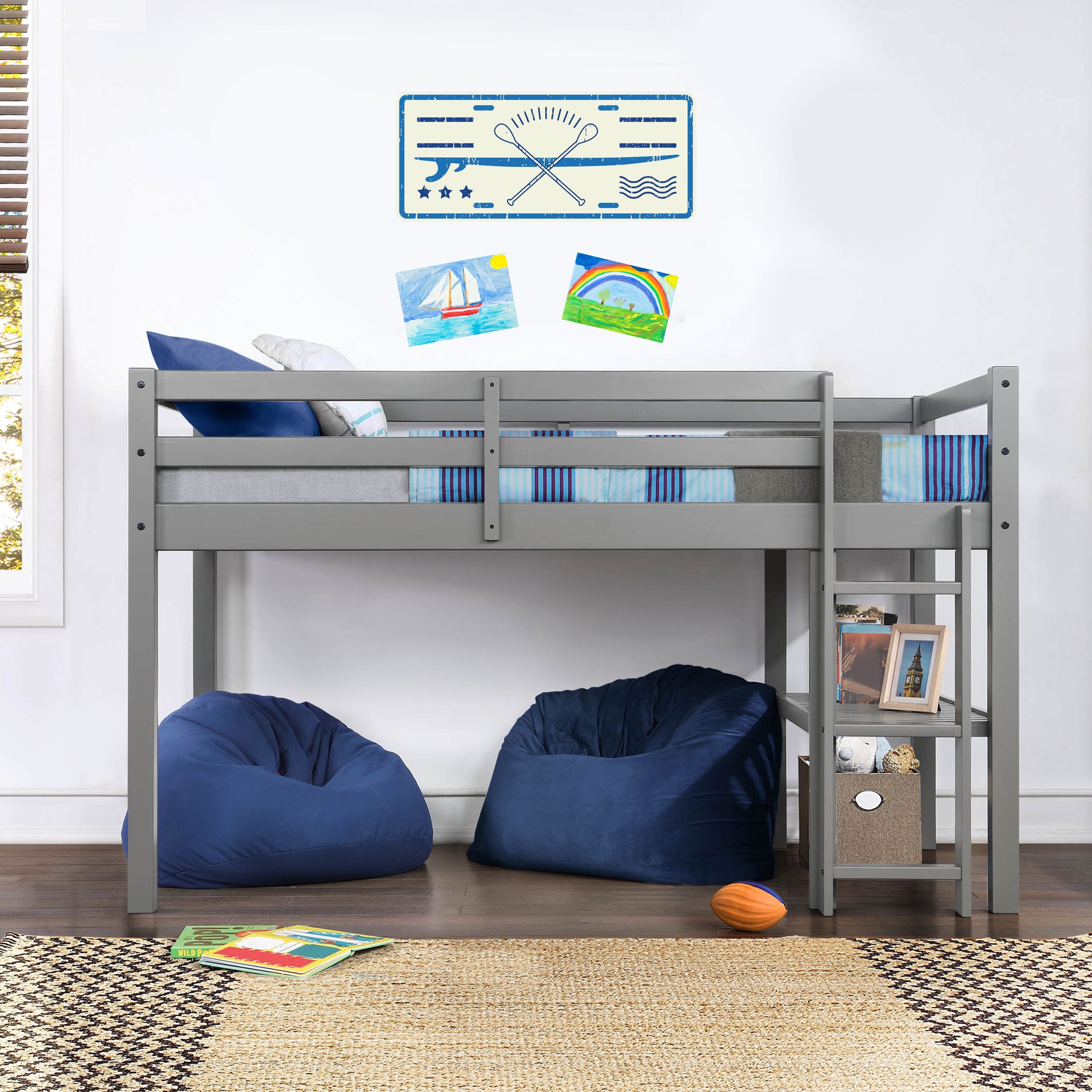 Better Homes & Gardens Twin Loft Bed with Shelf