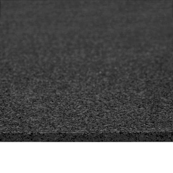Black 37 in. x 90 in. Exercise Equipment Mat