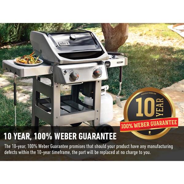 Spirit II E-210 2-Burner Liquid Propane Gas Grill Combo with Grill Cover