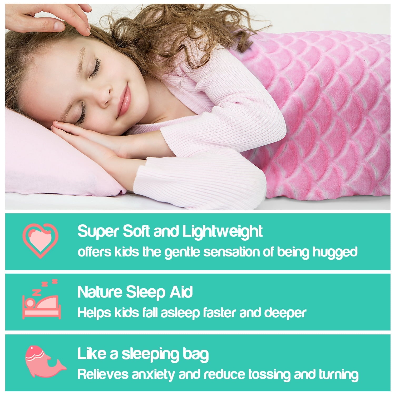 Flyingstar Mermaid Tail Blanket, Soft Flannel Fleece All Seasons Sleeping Blanket for Kids Adults, Rainbow Ombre Fish Scale Design Snuggle Blanket, Best Gifts