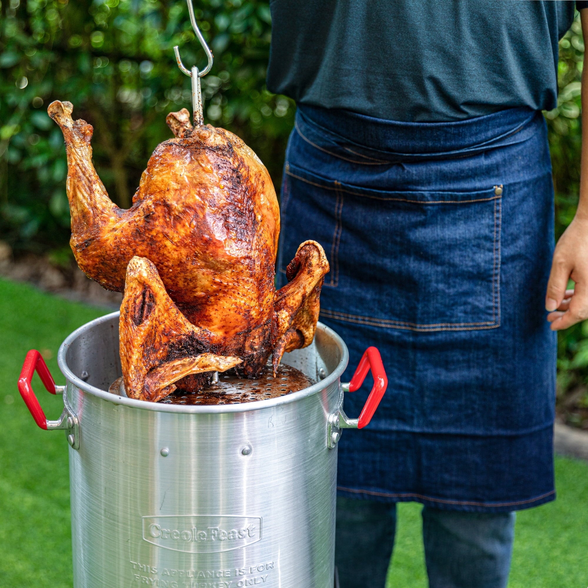 Creole Feast, TFS3000L, Premium Aluminum 30 Qt. Turkey Fryer Set, 50,000 BTU Burner