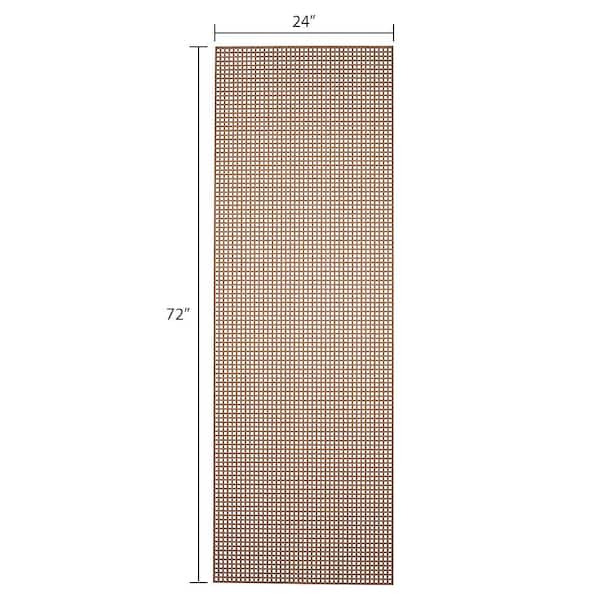 72 in. x 24 in. x 1/8 in. Unfinished Mini Square Decorative Perforated Paintable MDF Screening Panel Insert