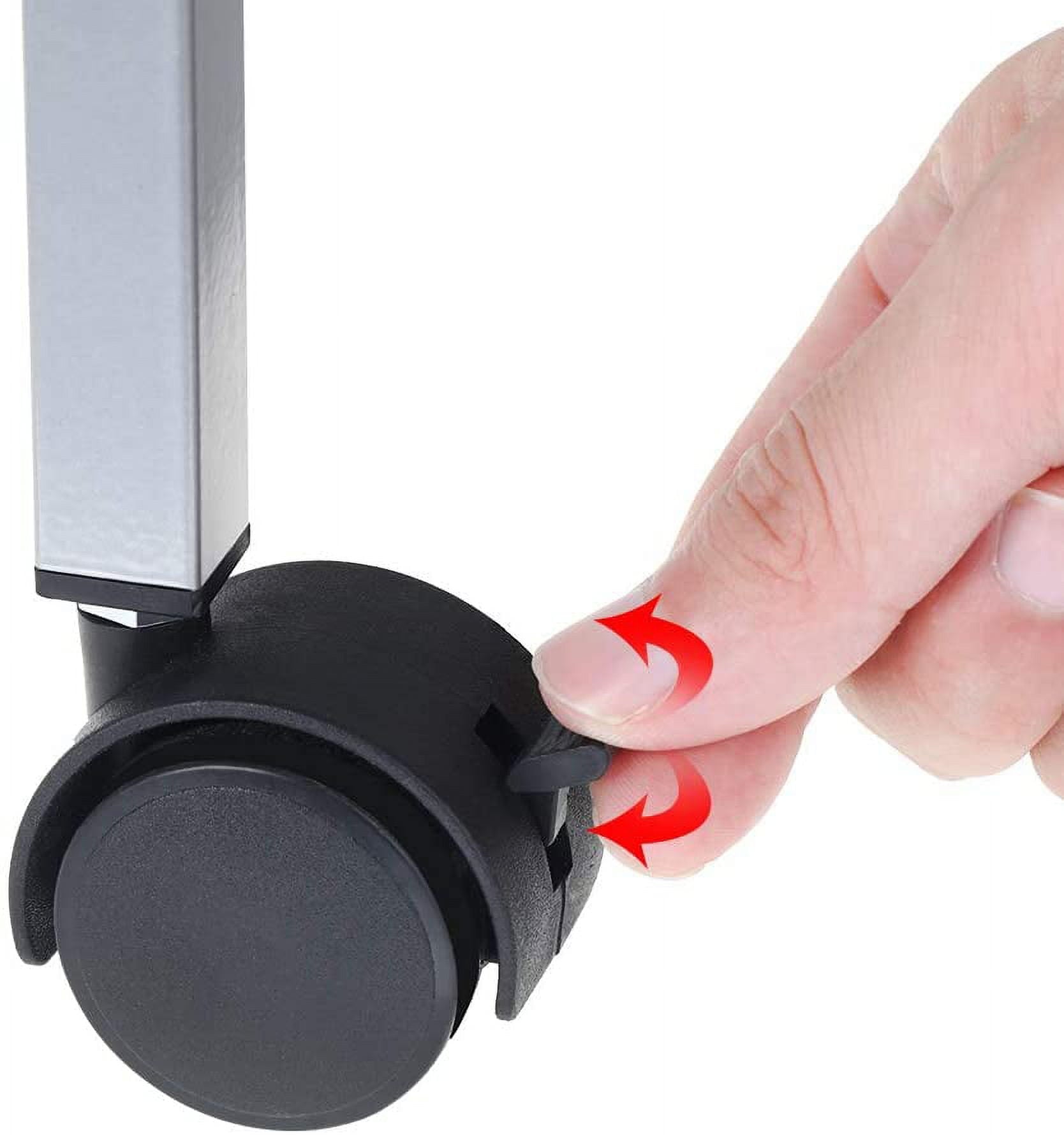 NEX 3-Tier Rustic Kitchen Cart MDF Wood Top and Metal Frame, Silver