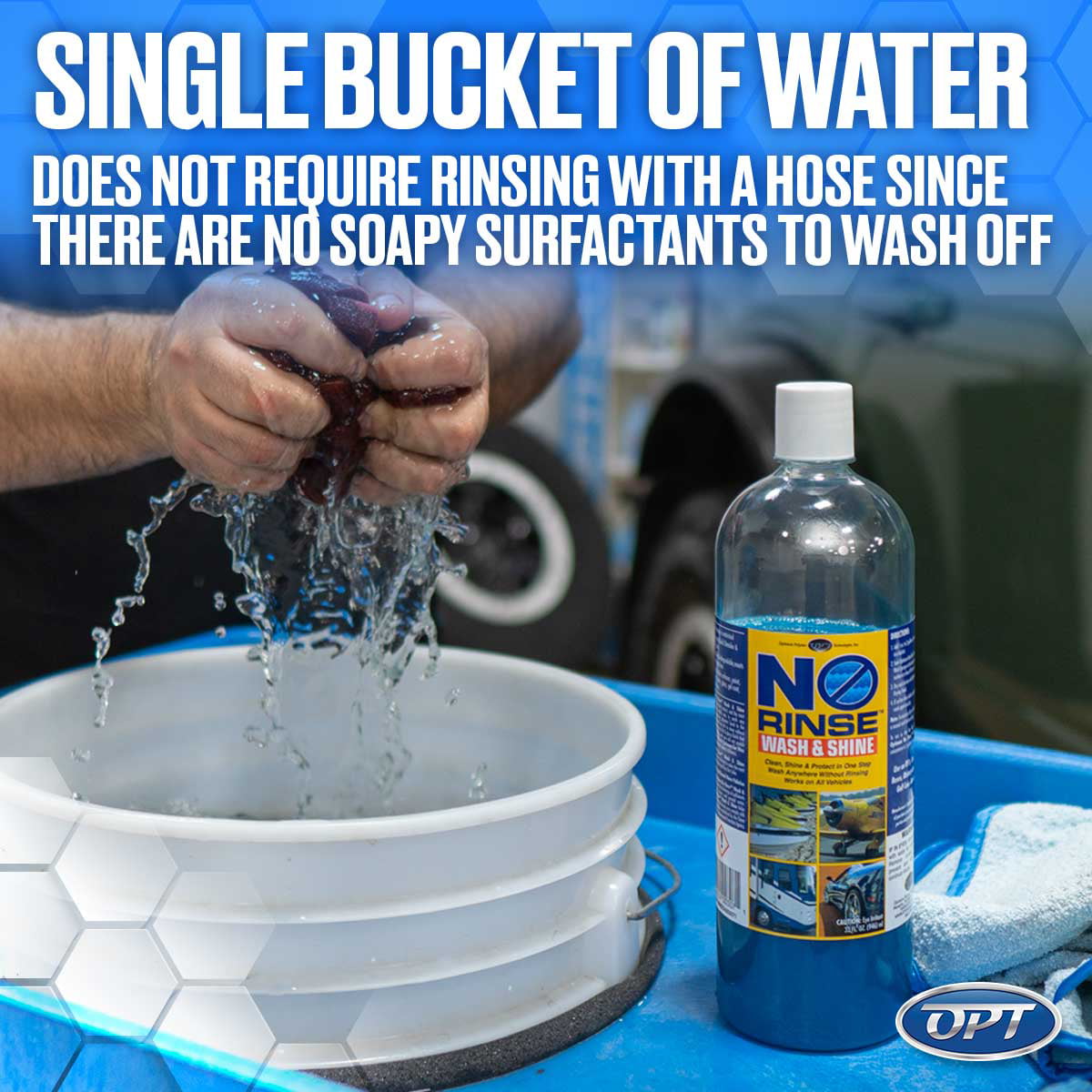 Optimum ONR and BRS - Big Red Sponge Car Cleaning Kit, 32 oz. No Rinse Wash and Shine and Car Wash Sponge