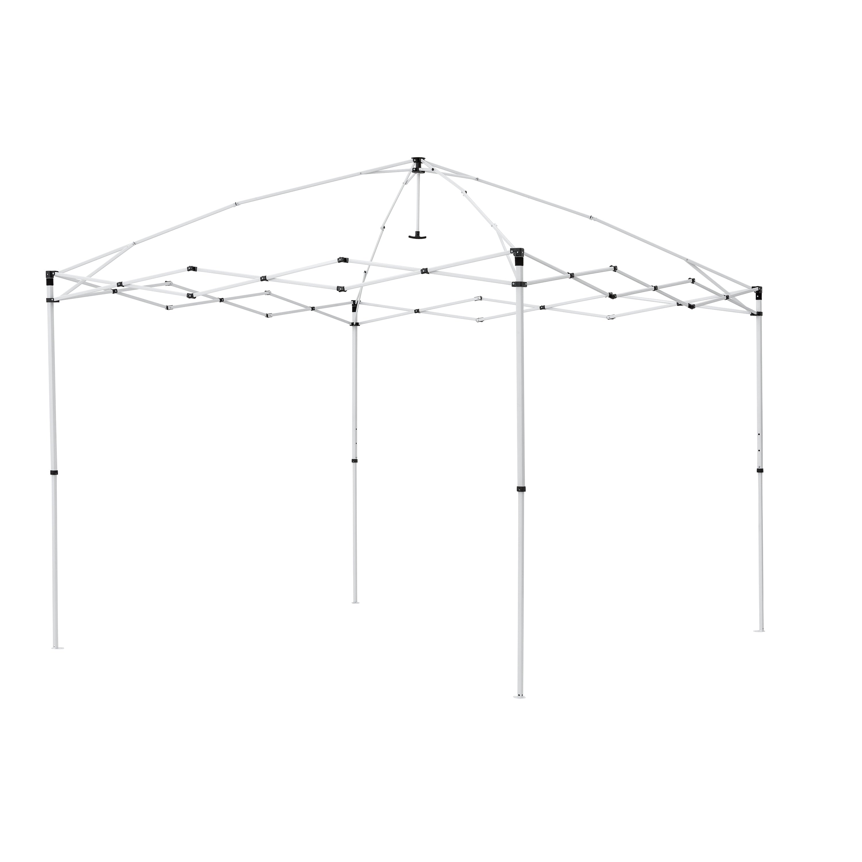 Ozark Trail Simple Push Straight Leg Instant Canopy, White, 10 ft x 10 ft