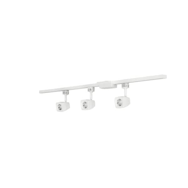 LTIKSQ LED 4 ft. 3-Light Matte White Integrated LED Linear Track Lighting Kit