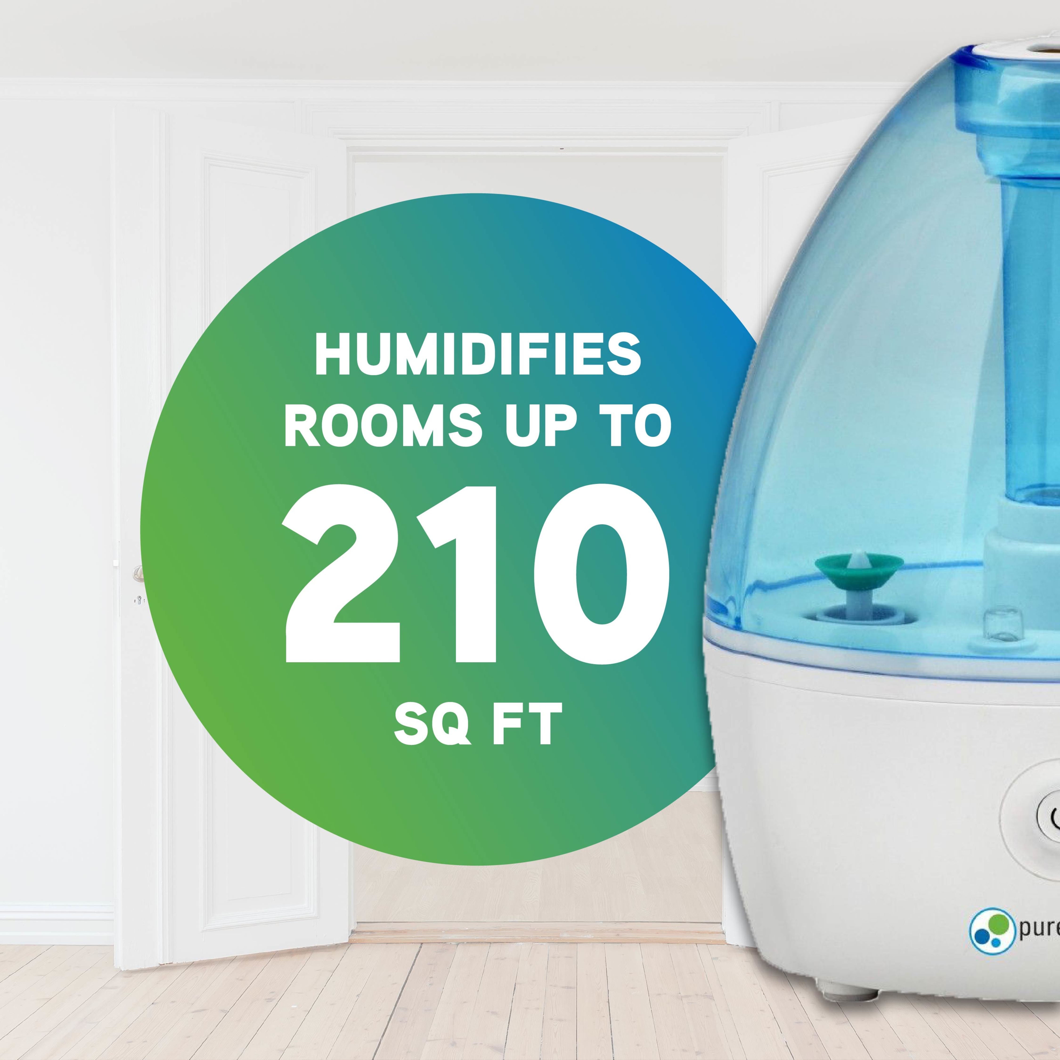 Pure Guardian 14-Hour 0.21 Gallon Cool Mist Ultrasonic Humidifier with Nightlight, H910BL