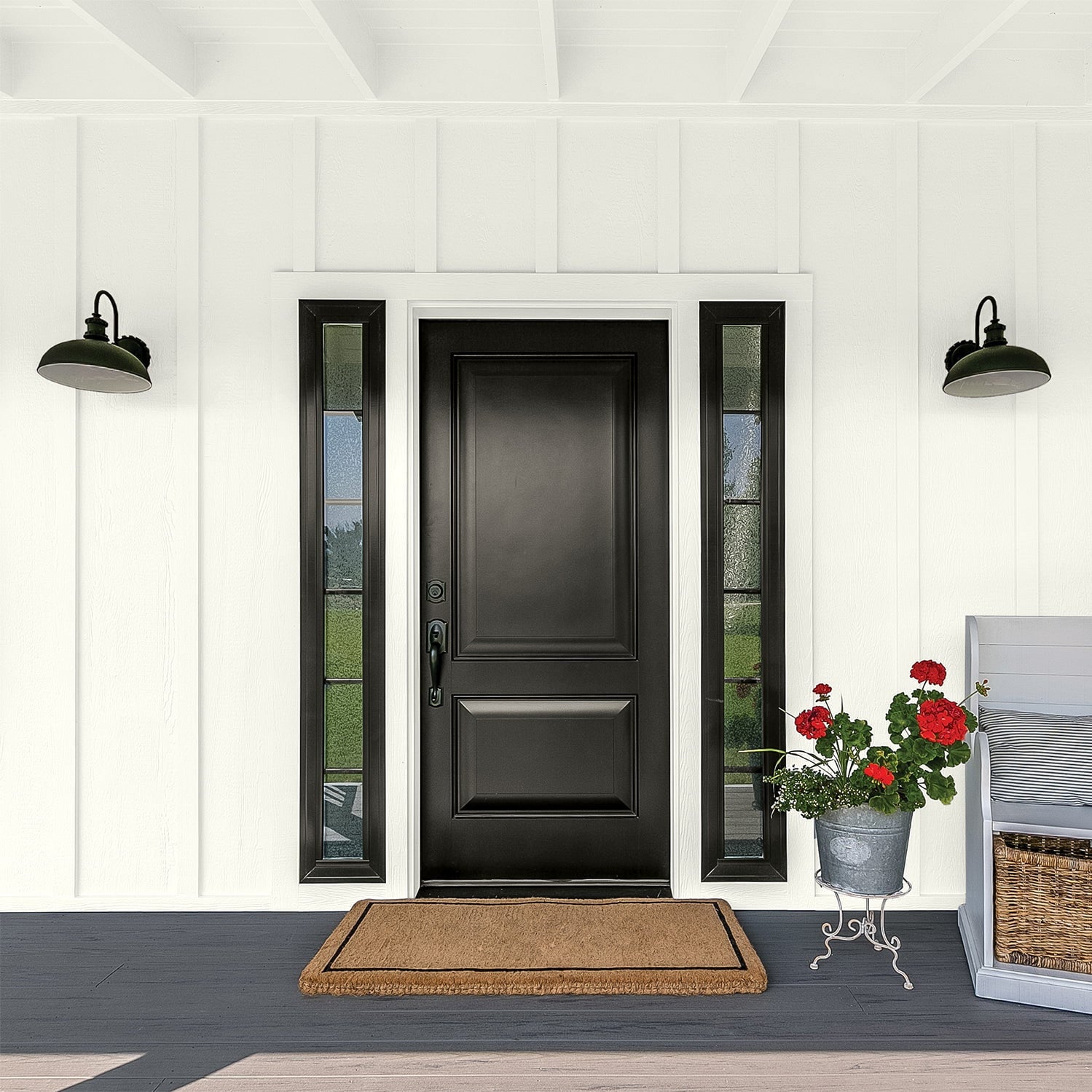 Glidden Fundamentals Exterior Paint Silvery Moon / Gray, Flat, 1 Gallon