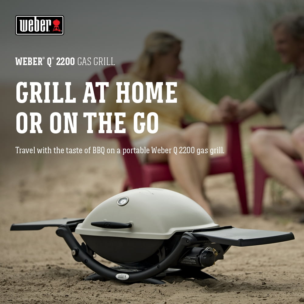 Q 2200 1-Burner Portable Gas Grill, Titanium