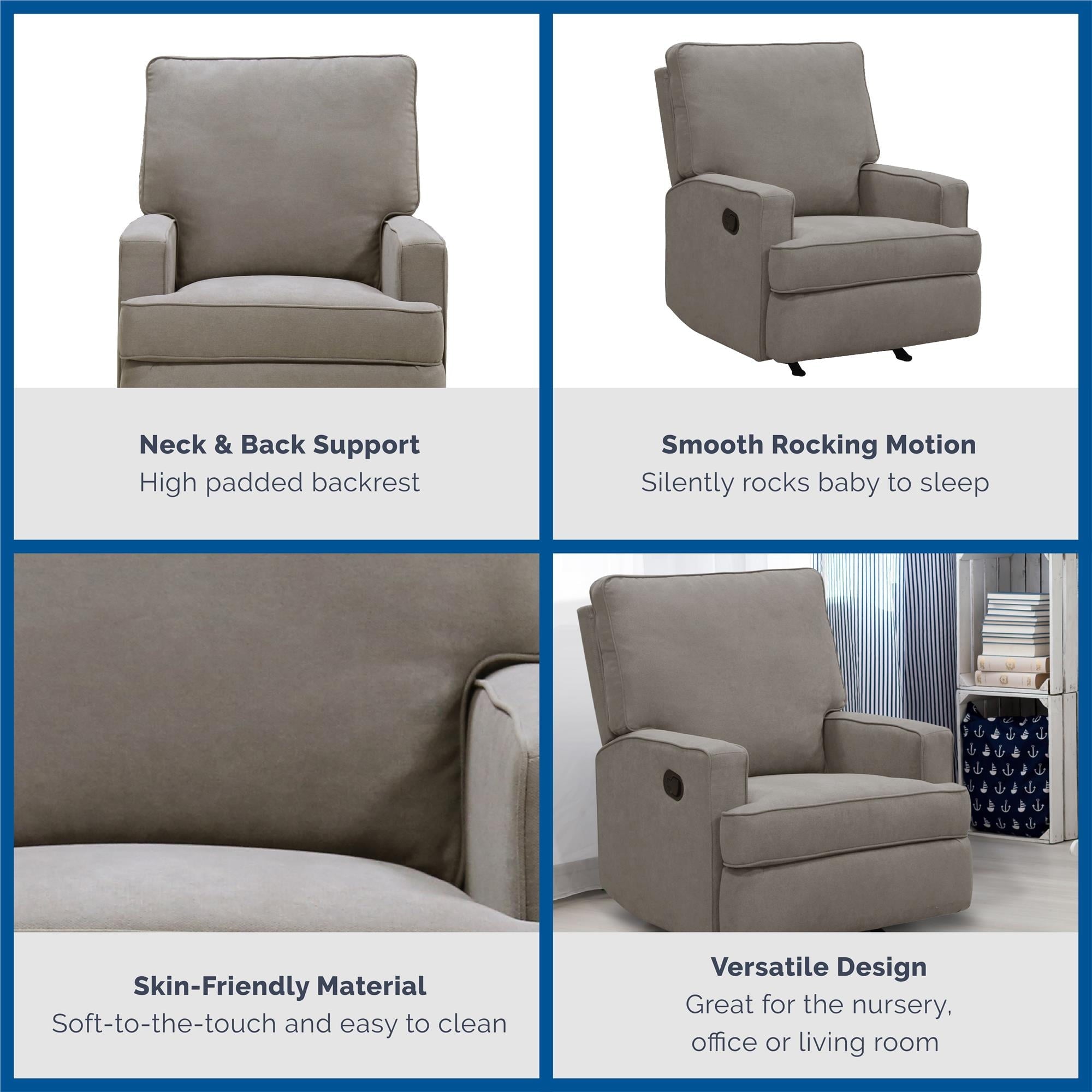 Baby Relax Salma Rocker Recliner Chair, Taupe Chenille