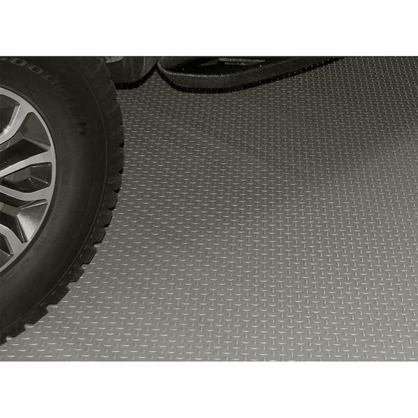7.5 ft. x 20 ft. Pewter Textured PVC Large Car Mat