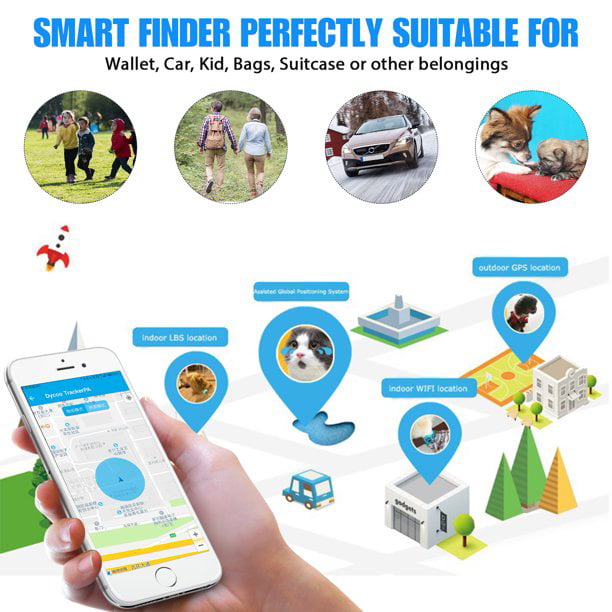 POINTERTECK 4Pcs Anti-lost Bluetooth Smart Tracker,Pet Child Wallet Key Mini Locator GPS Finder Alarm,Dog Cat Kids Car Wallet Accessories