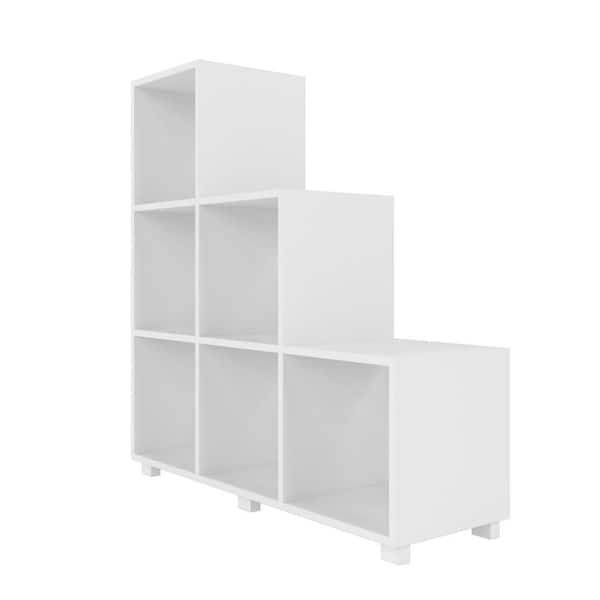 Cascavel 36.22 in. W x 11.41 in. D Sophisticated White Stair Cubby Shelf