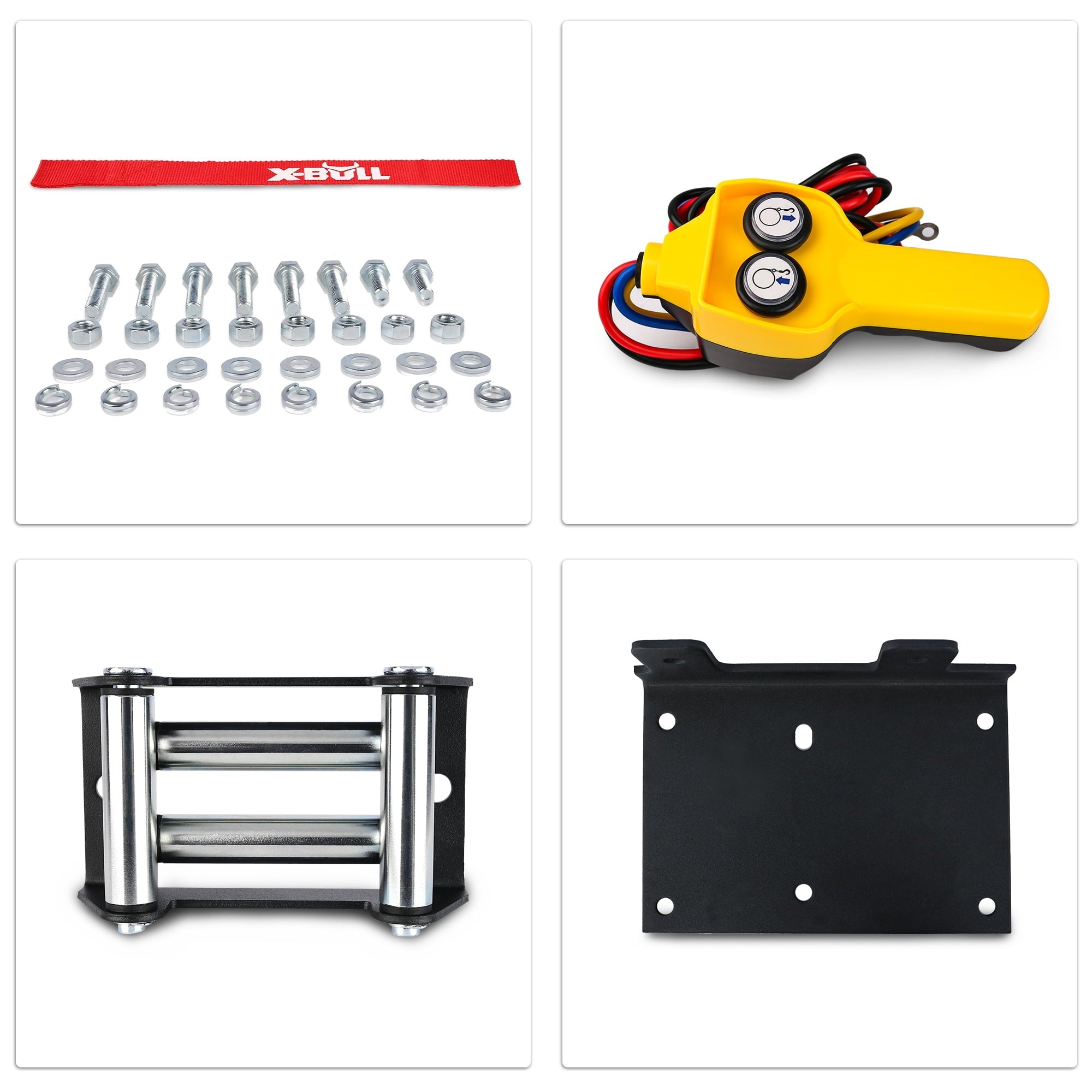 X-BULL Electric Winch 12V 2500LBS/1134KGS Steel Cable Wireless ATV UTV 4WD Boat