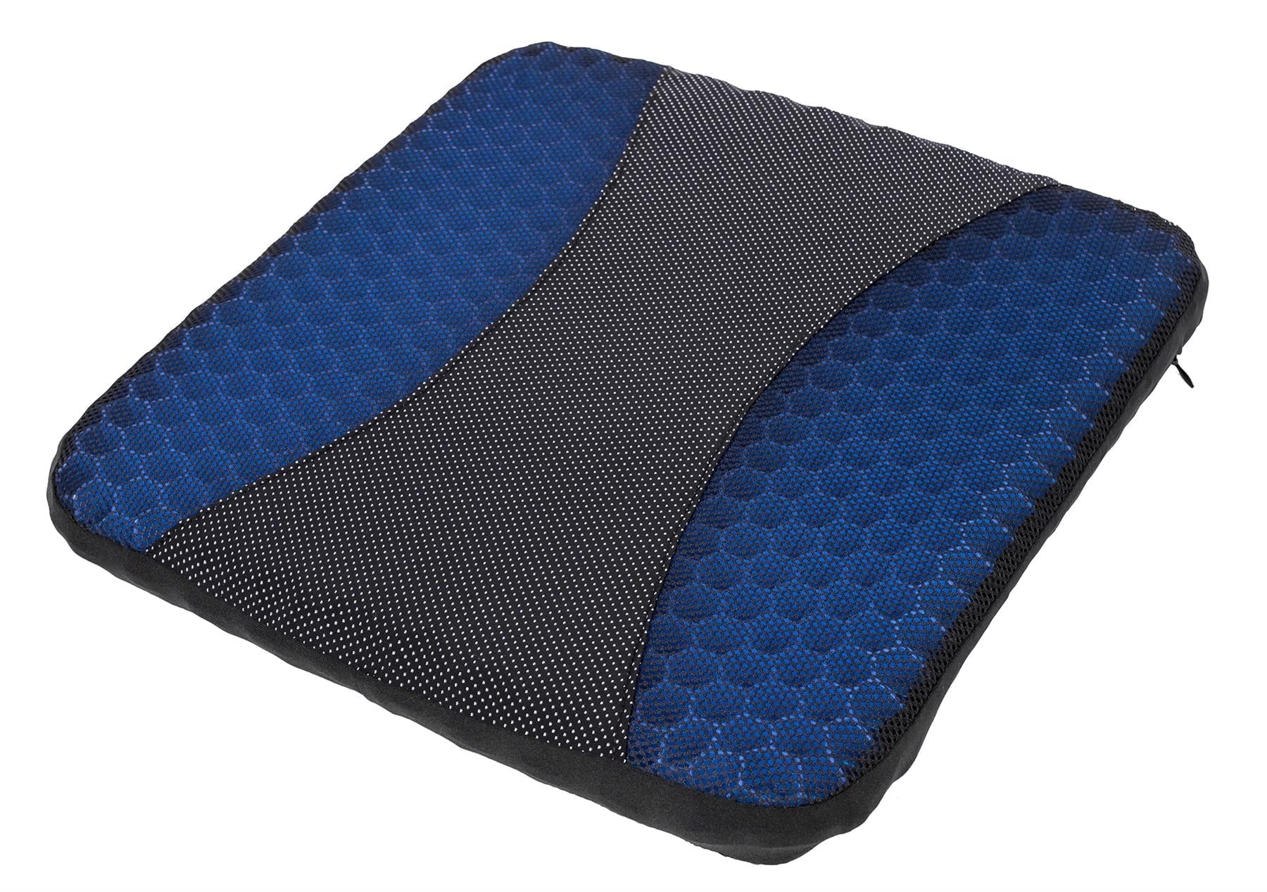 Auto Drive Car Seat Cushion Hex Gel Black and Blue Universal Fit, 19CU22, 1 Piece