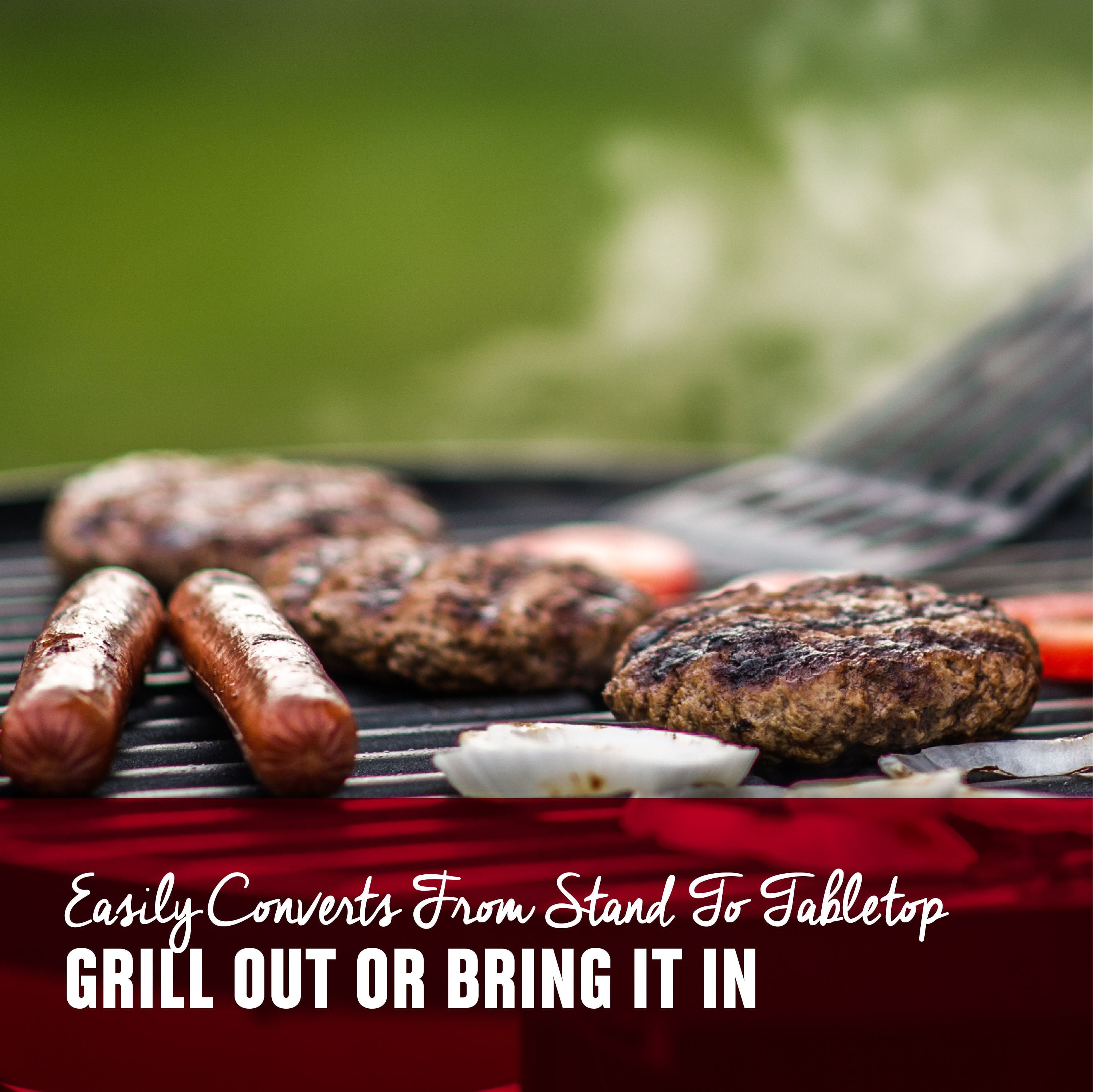 Foreman 15 Serving Nonstick Indoor/Outdoor Electric Grill in Gun Metal