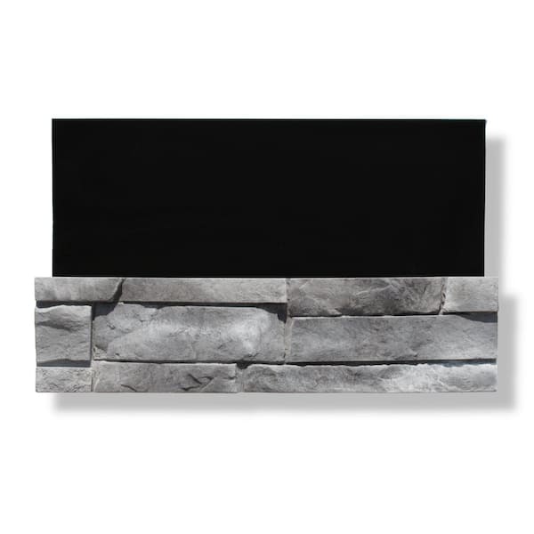 6 in. x 24 in. Stone Veneer Ledgestone Flat Panel Evening Gray (Box of 8)