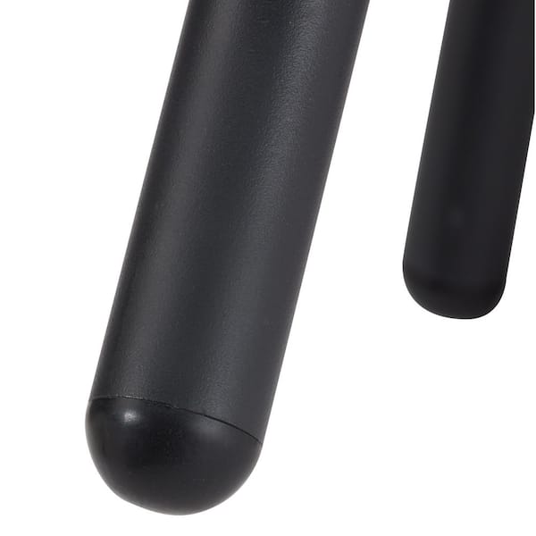 18 in. to 25 in. Height Wood Seat and Black Frame Adjustable Swivel Stool