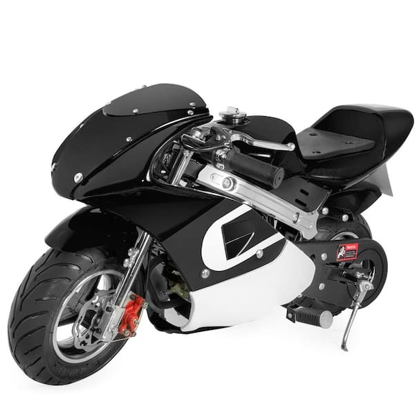 Mini Black Pocket Bike Kids Adult Gas Motorcycle 40cc 4-Stroke EPA Motor Engine