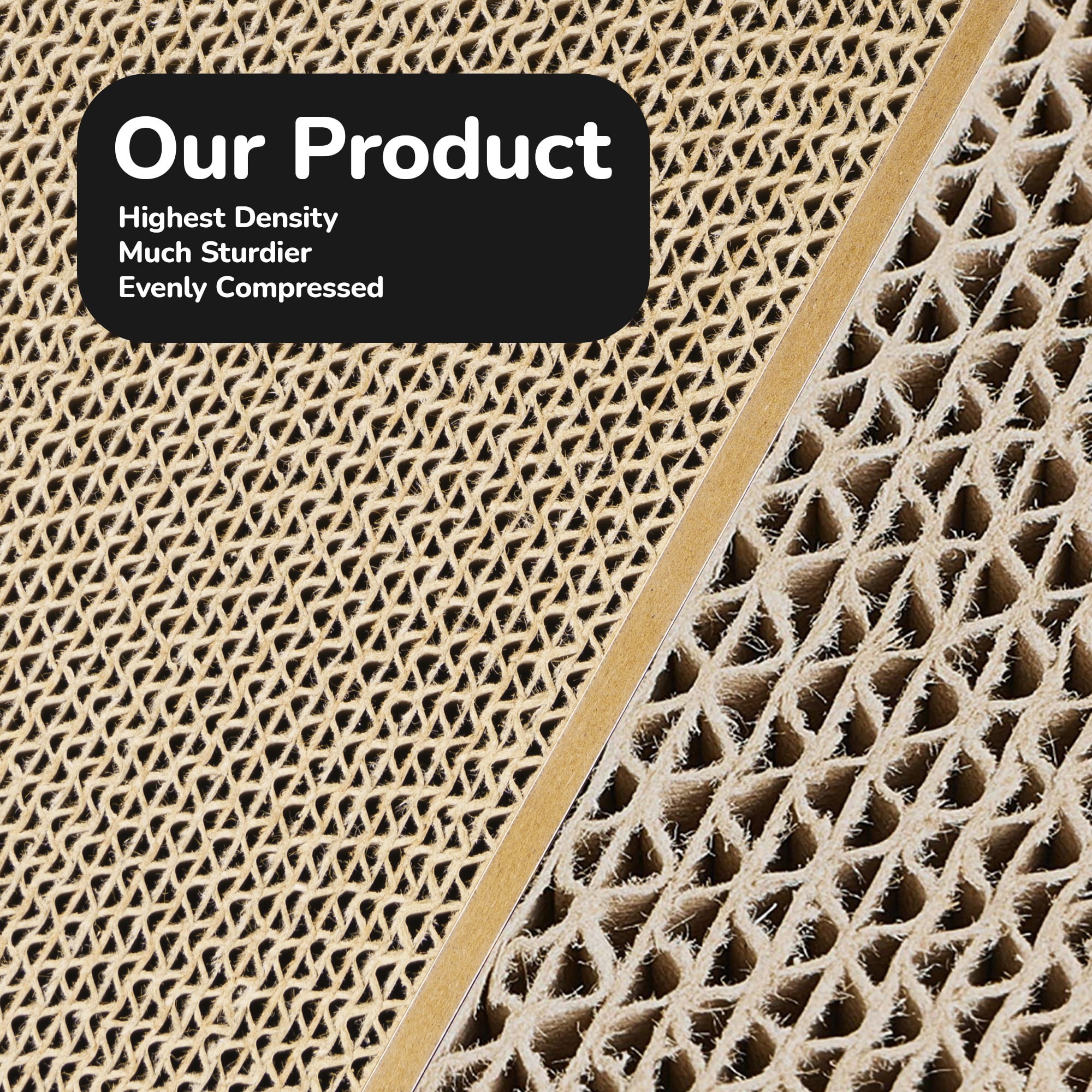 Conlun Cat Scratcher Cardboards with Box, 5-Pack Replacement Reversible Cat Scratcher Pad, Medium