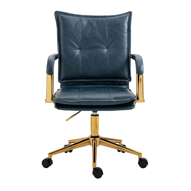 MOJAY PU Leather Ergonomic Executive Office Desk Chair, Brown