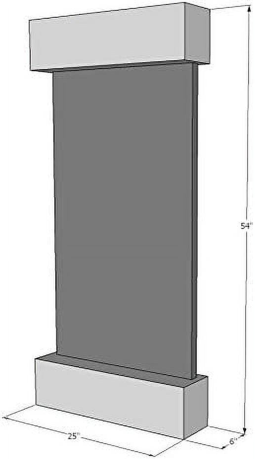 Adagio CSS1007 Cascade Springs Square Rustic Copper Black Spider Marble Wall Fountain