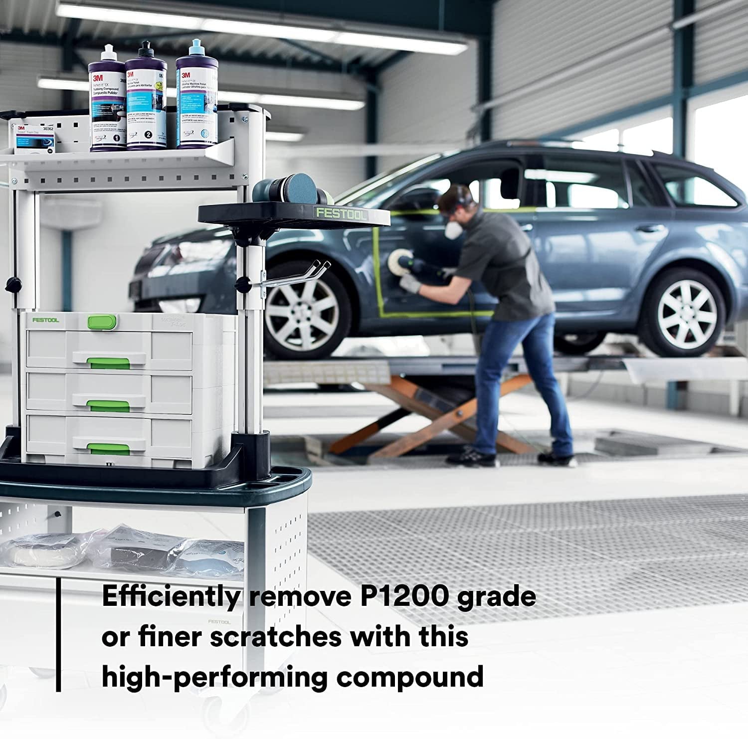 3M Perfect It Buffing and Polishing Kit  36060 06094 3M Rubbing Compound and Machine Polish Quart  Buffing Compound, Car Polishing Kit  Bundled with Kangaroobands Microfiber Cloth