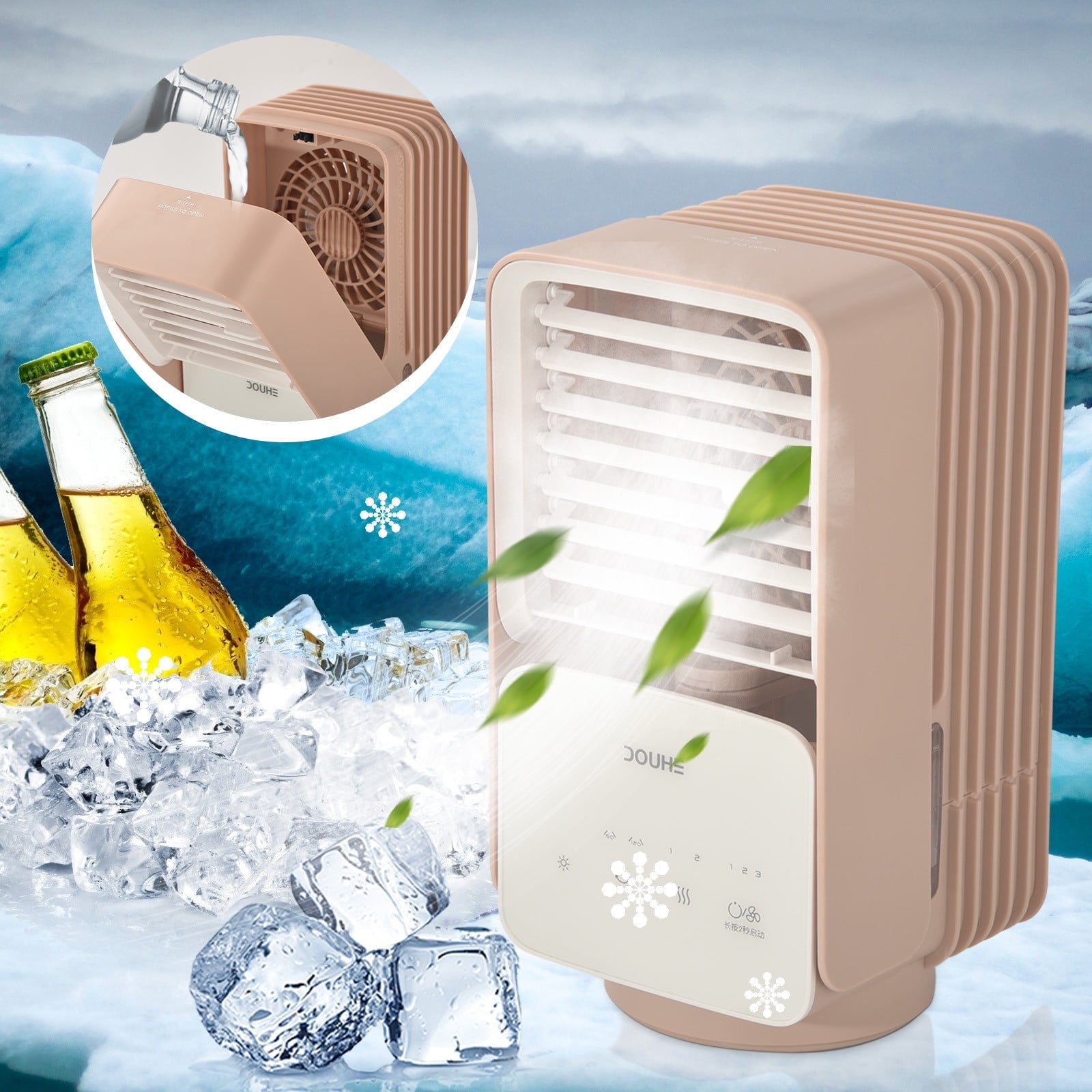 Zeceouar Clearance Items for Home Portable Conditioner Fan Rechargeable Evaporative With 3 Speeds 7 Colors