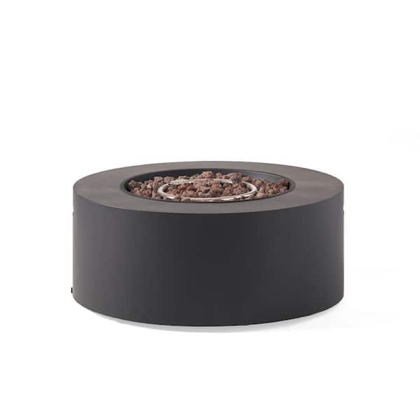 Reign Dark Gray Circular Metal Fire Pit (No Tank Holder)