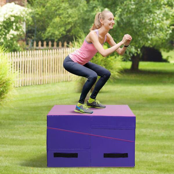 Pink 60 in. x 30 in. x 14 in. Folding Incline Gymnastics Mat Cheese Wedge Shape Tumbling Mat w/Handles (12.5 sq. ft.)