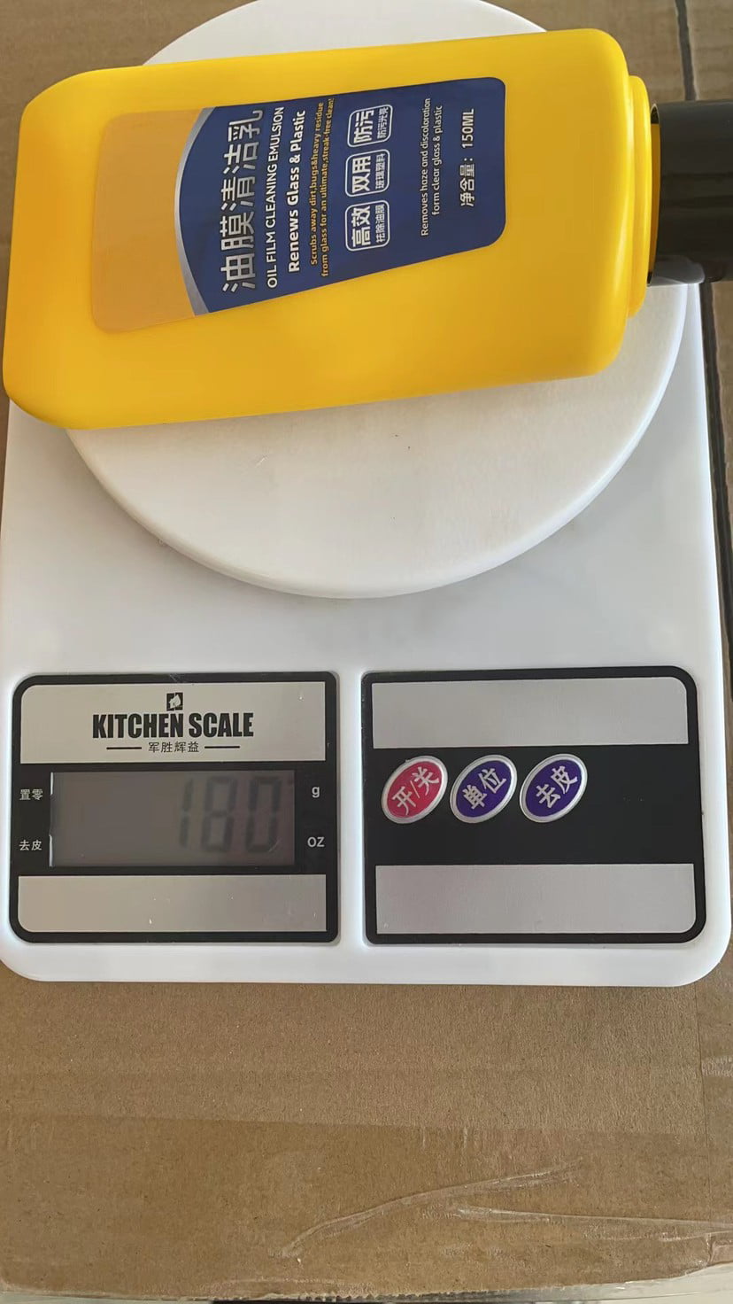 Car Glass Cleaner with Sponge,Car Glass Cleaner,Automotive Oil Film Cleaning Emulsion Windshield Oil Film Stains Wiper Oil Film Cleaner