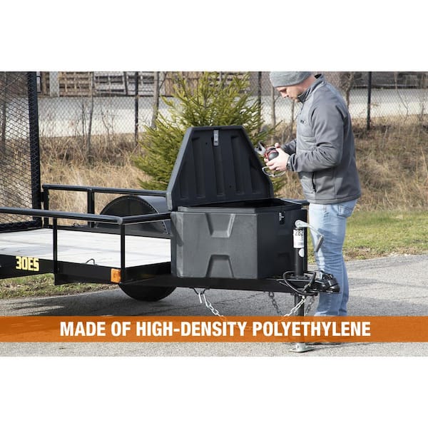 18 in. x 19 in. x 36 in. Matte Black Plastic Trailer Tongue Truck Tool Box