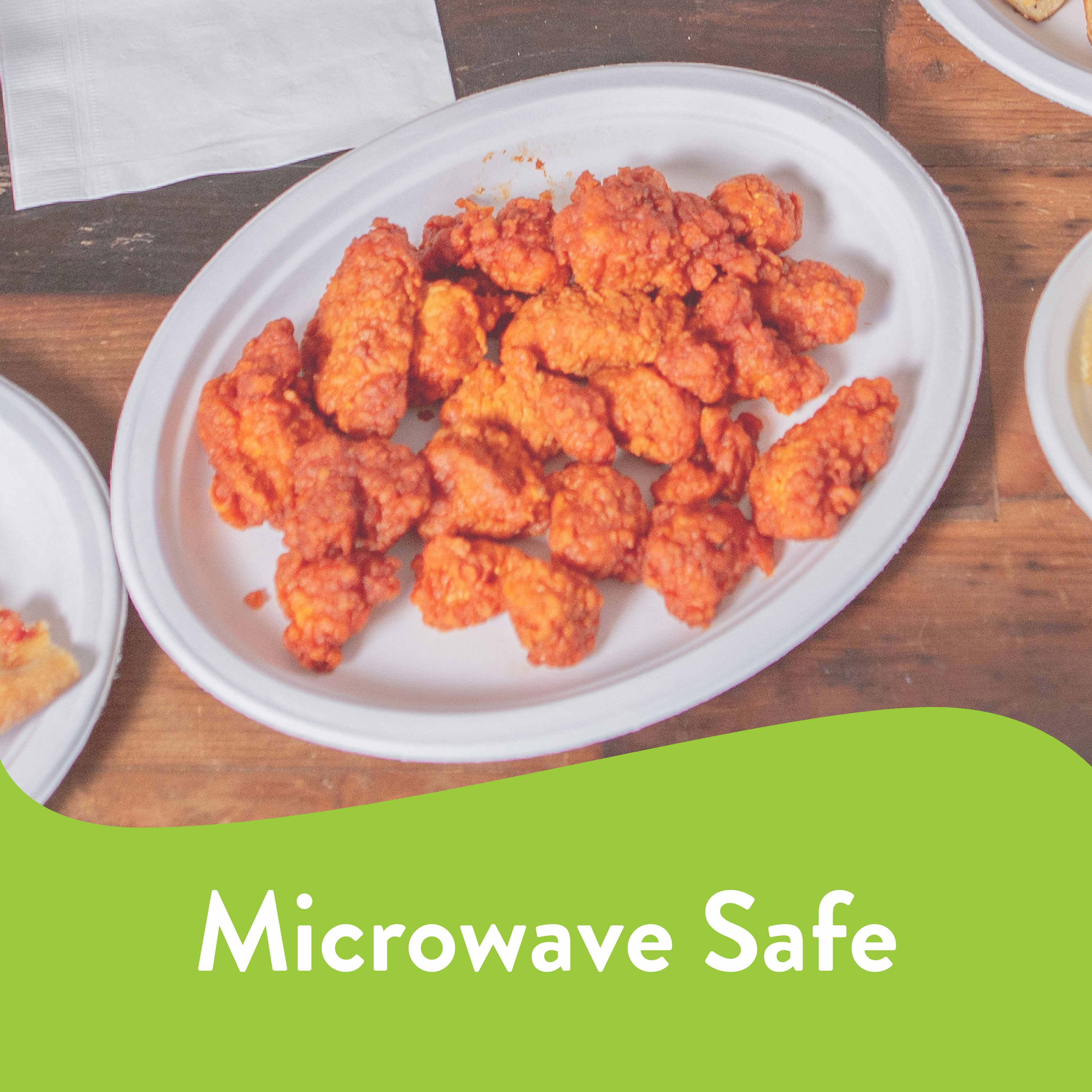 Chinet Classic® Premium Disposable Paper Platters, White, 12 ⅝ x 10