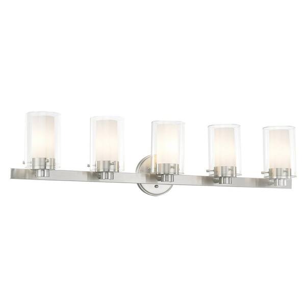 Manhattan 5 Light Brushed Nickel Bath Vanity