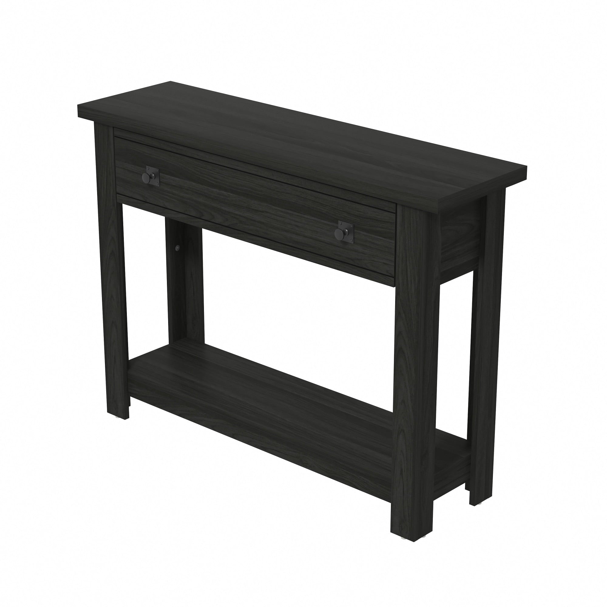 Coover Wood Console Table with 1 Drawer, Black
