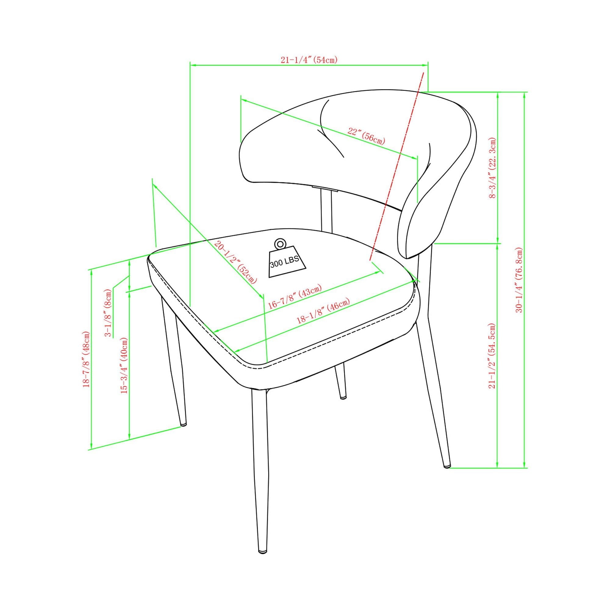 Walker Edison Modern Curved Back Upholstered Dining Chair, Set of 2, Charcoal