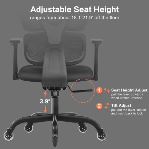 BIG SALE! Ergonomic Home Office Chair High Back Gaming Chair Headrest & Armrests