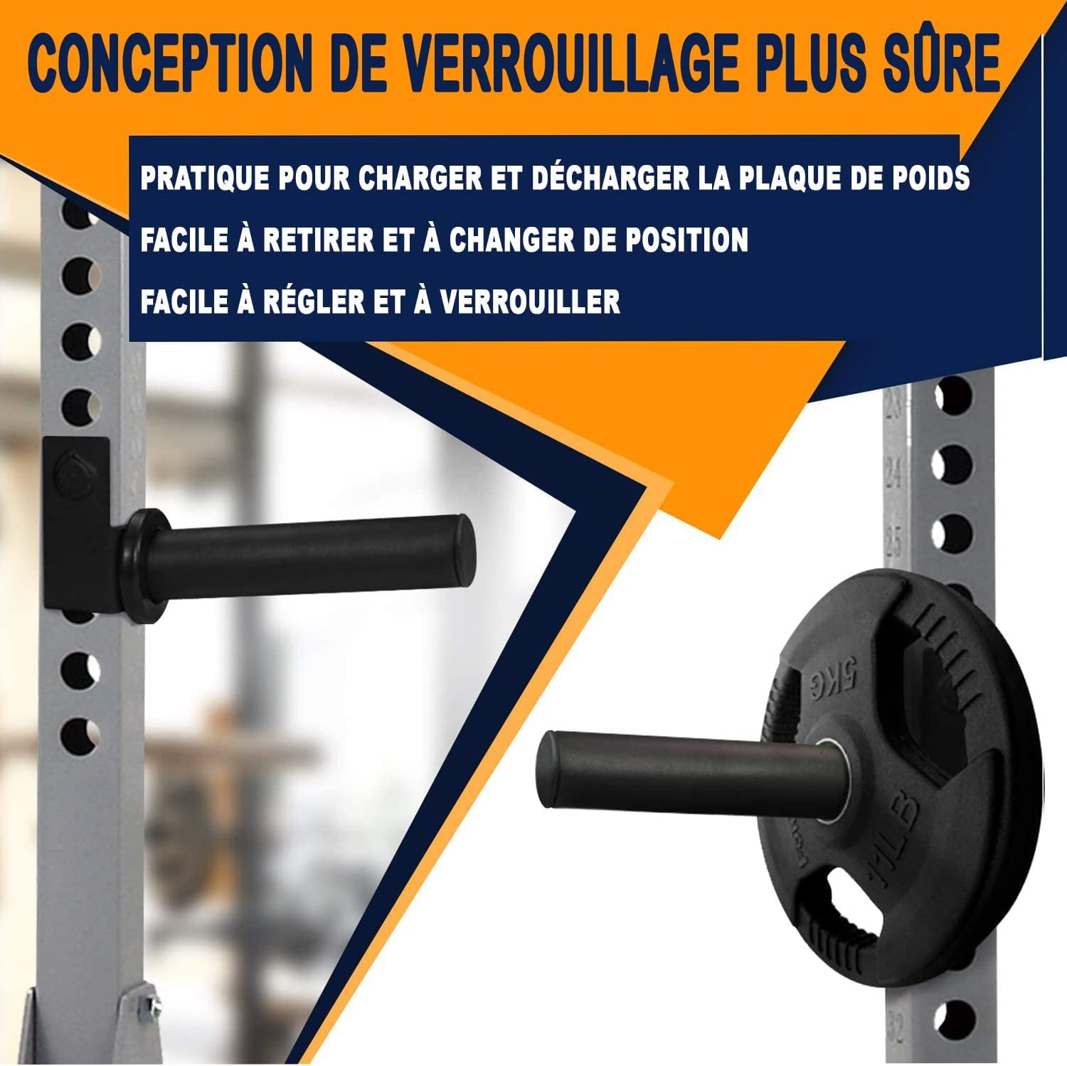 Yes4All 2x2inch Weight Holder Attachment Power Rack V1 Black