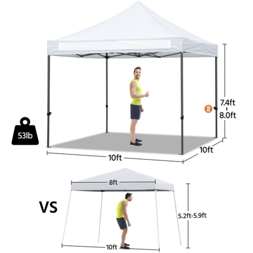 10'x10' Heavy Duty Outdoor Pop-up Canopy Outdoor Market Camping Beach Party Tent