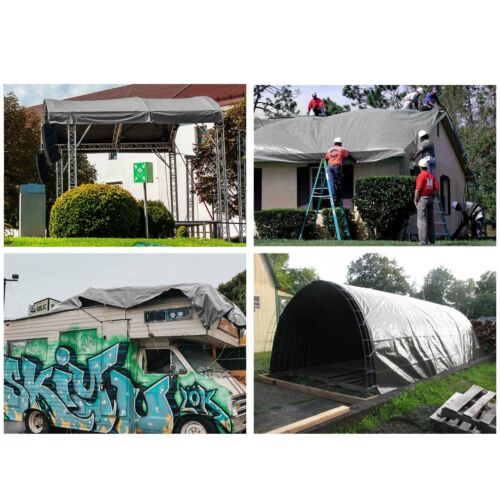 14Mil Waterproof Heavy Duty Reinforced Poly Tarp Reversible Tent Cover Tarpaulin