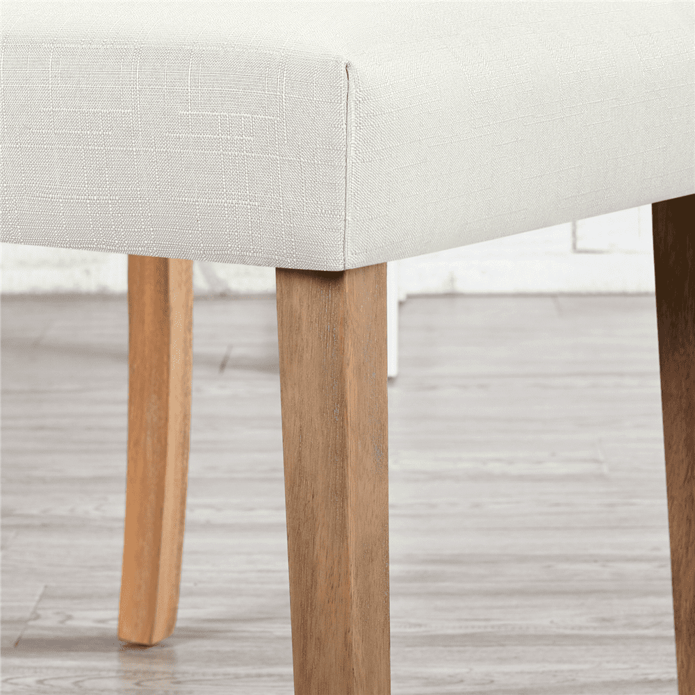 Yaheetech 2pcs Classic Fabric Upholstered Dining Chair, Beige