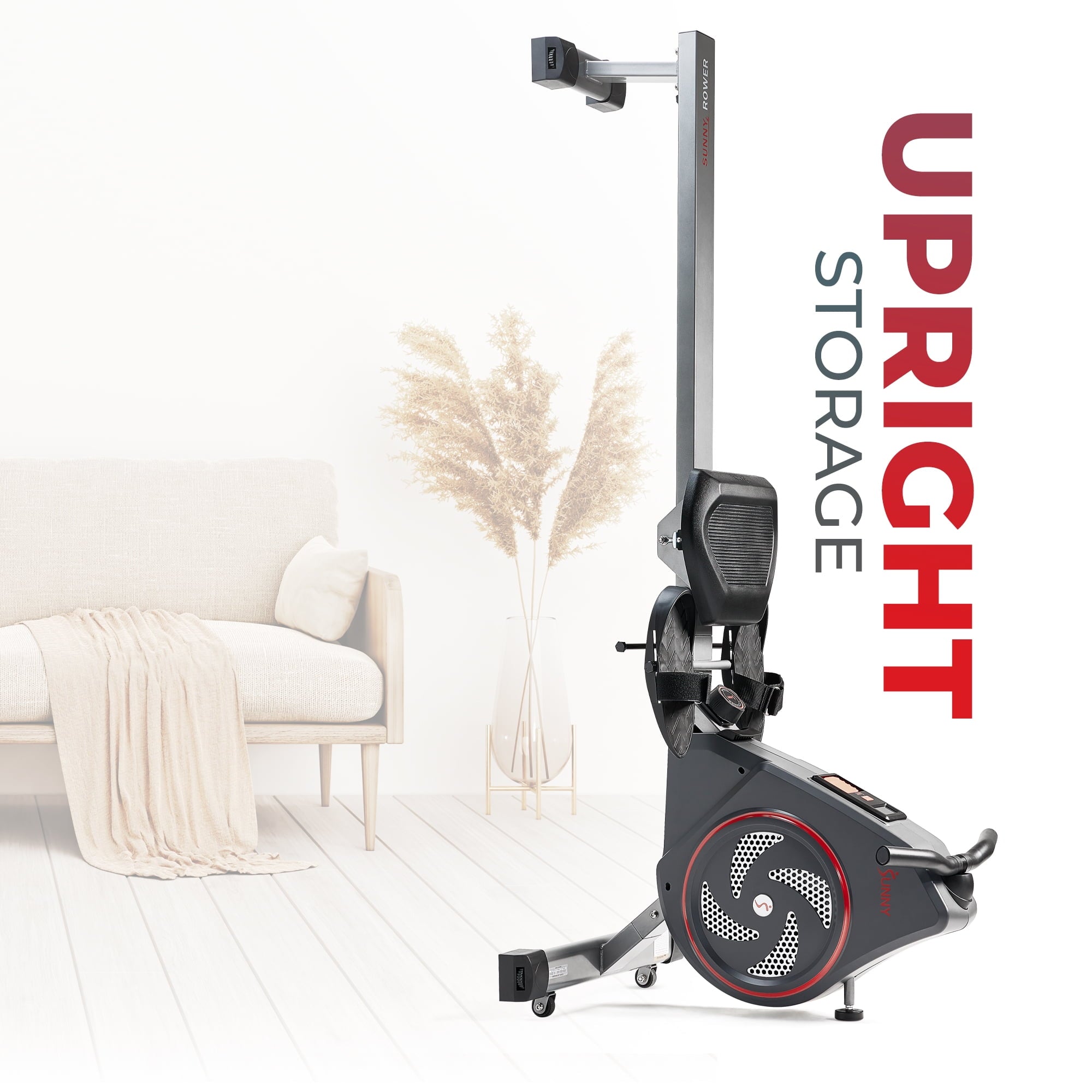 Sunny Health & Fitness Air+ Magnetic Rowing Machine with Exclusive SunnyFit® App and Smart Bluetooth Connectivity - SF-RW520008