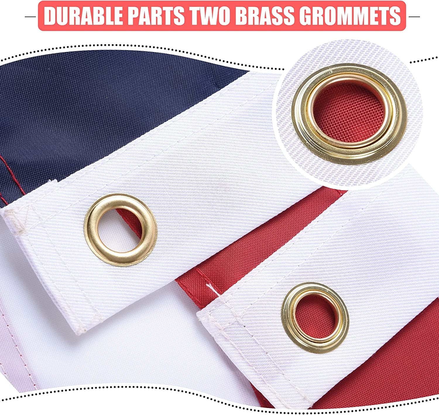 American Flag 4x6 - Made in USA. Premium Large US Flag 4x6 ft. Embroidered Stars and Sewn Stripes - Display with Pride Proudly