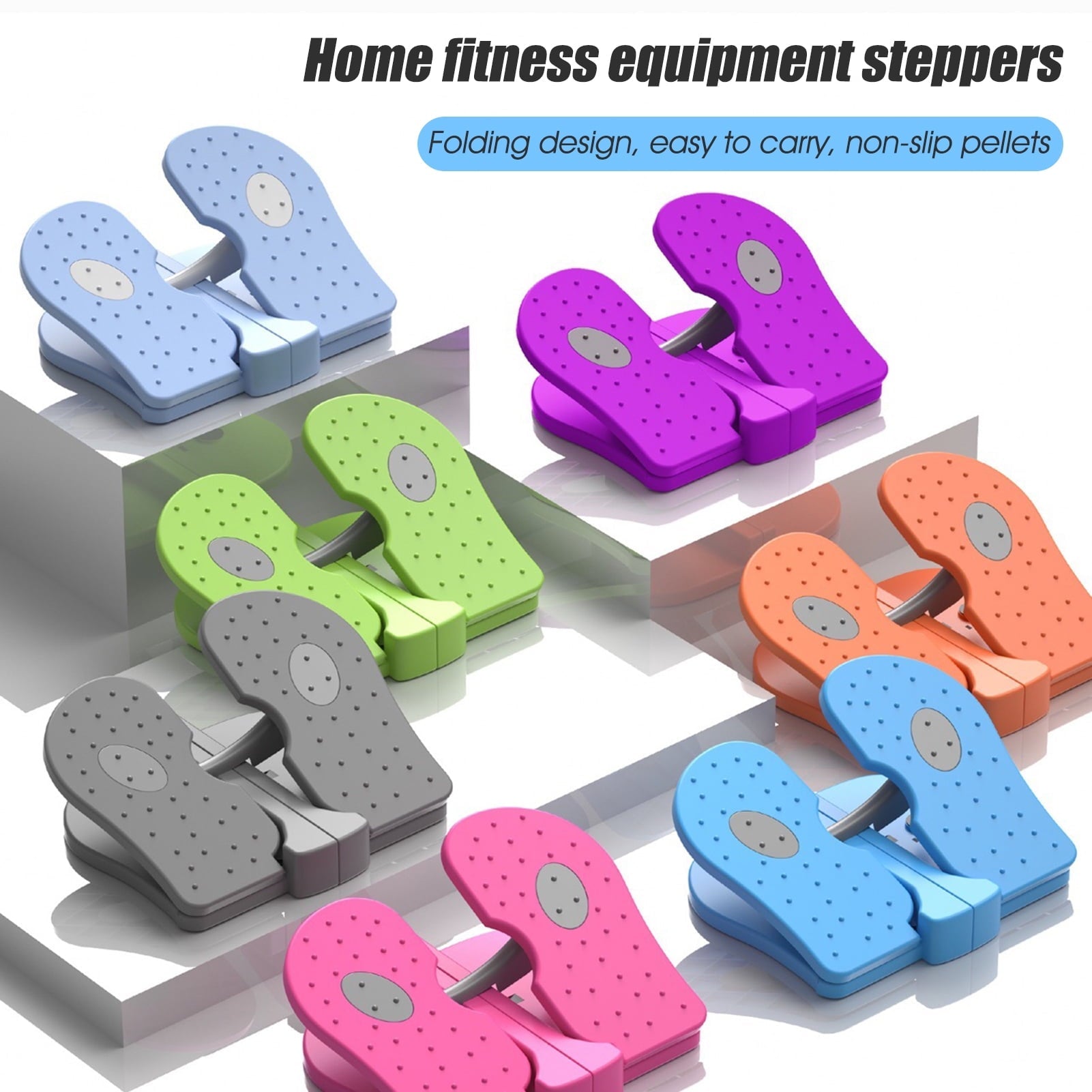 MWstore Mini Stepper Strong Frame Detachable Resistant Easy to Use Nonslip Stovepipe Ergonomic Design Leg Exercisers Peddle Foot Stepper