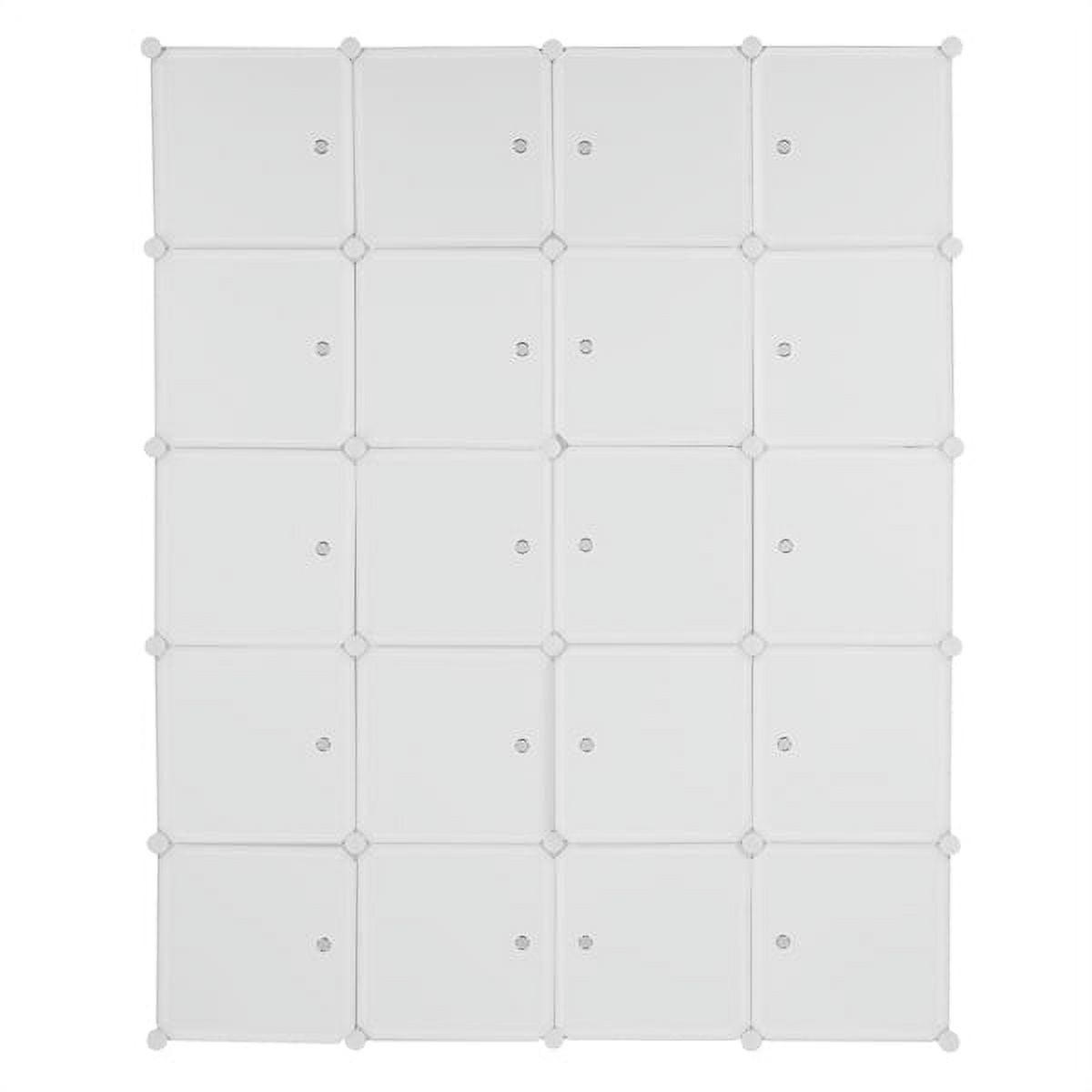 20 Cube Wardrobe Closet Portable Cube Storage with Doors & Hanging Baby Wardrobe Children Cabinet Plastic