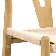 Alden Design Mid-Century Metal Dining Chairs with Woven Hemp Seat, Set of 2, Black