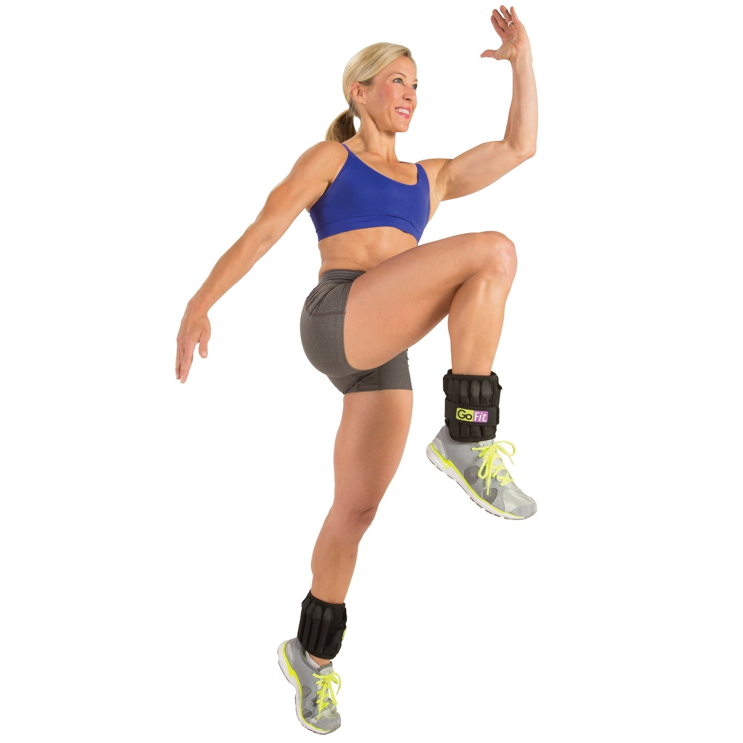 5lb Padded Adjustable Ankle Weights set - 2.5lbs each/5lb pair - Black