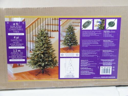 COSTCO 4' CHRISTMAS TREE, ARTIFICIAL, 240 RADIANT MICRO LED LIGHTS, READ DESCRIP