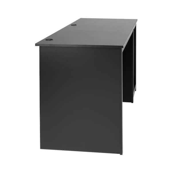 Sonoma 56 in. Rectangular Black Computer Desk with Adjustable Shelf