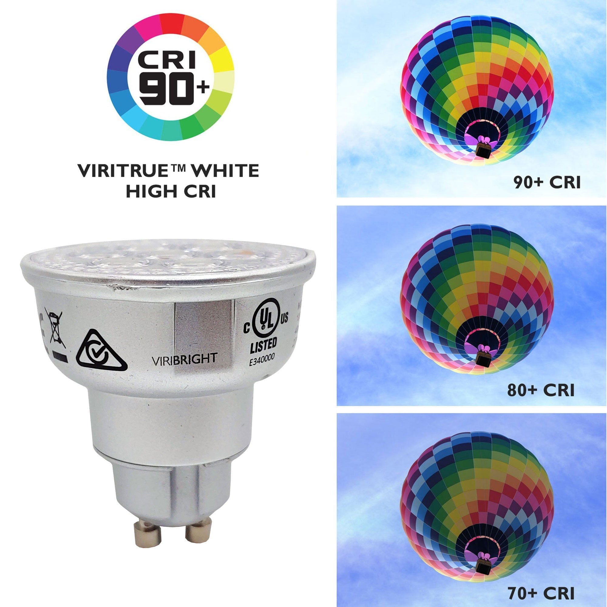 Viribright 50-Watt Equivalent MR16 GU10 Dimmable LED Flood Light Bulb, 2700K Soft White (6-Pack)